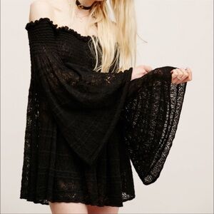 Free People Black Off-Shoulder Tunic